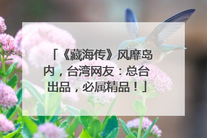 《藏海传》风靡岛内，台湾网友：总台出品，必属精品！