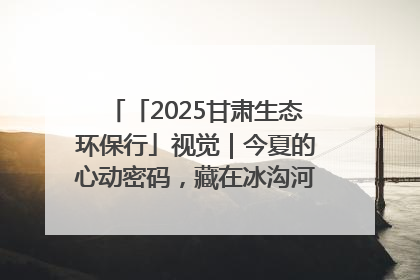 「2025甘肃生态环保行」视觉｜今夏的心动密码，藏在冰沟河的潋滟波光里