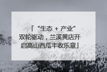 “生态 + 产业”双轮驱动，兰溪黄店开启高山西瓜丰收乐章
