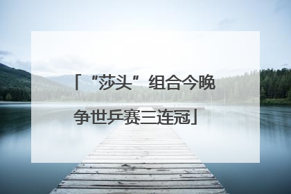 “莎头”组合今晚争世乒赛三连冠