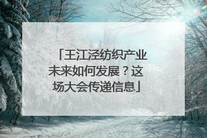 王江泾纺织产业未来如何发展？这场大会传递信息