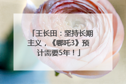 王长田：坚持长期主义，《哪吒3》预计需要5年！