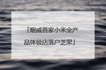 烟威首家小米全产品体验店落户芝罘