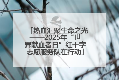 热血汇聚生命之光——2025年“世界献血者日”红十字志愿服务队在行动