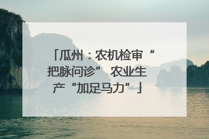 瓜州：农机检审“把脉问诊” 农业生产“加足马力”