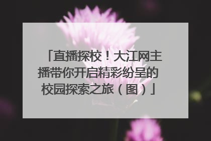直播探校！大江网主播带你开启精彩纷呈的校园探索之旅（图）
