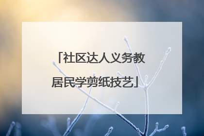 社区达人义务教居民学剪纸技艺