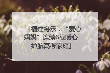 福建将乐：“爱心妈妈”连续6载暖心护航高考家庭