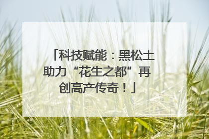 科技赋能：黑松土助力“花生之都”再创高产传奇！