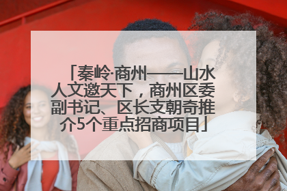 秦岭·商州——山水人文邀天下，商州区委副书记、区长支朝奇推介5个重点招商项目