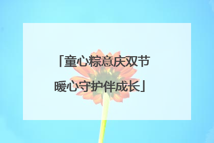 童心粽意庆双节 暖心守护伴成长