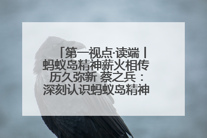 第一视点·读端丨蚂蚁岛精神薪火相传历久弥新 蔡之兵：深刻认识蚂蚁岛精神的“精气神”