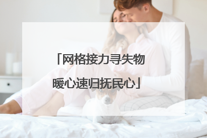 网格接力寻失物 暖心速归抚民心