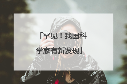 罕见！我国科学家有新发现