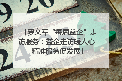 罗文军“每周益企”走访服务：益企走访暖人心 精准服务促发展