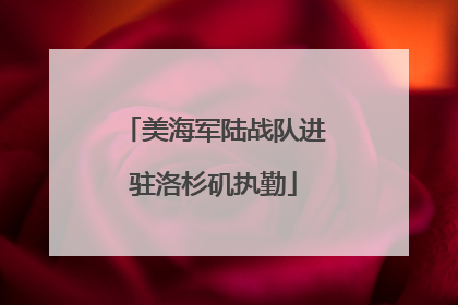 美海军陆战队进驻洛杉矶执勤