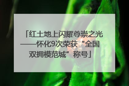 红土地上闪耀尊崇之光——怀化9次荣获“全国双拥模范城”称号