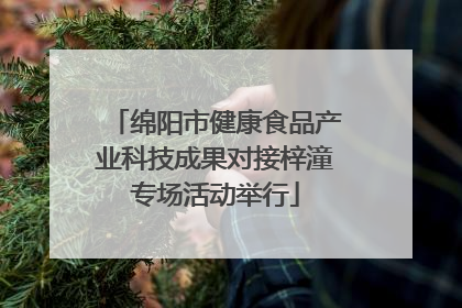 绵阳市健康食品产业科技成果对接梓潼专场活动举行