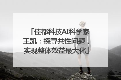 佳都科技AI科学家王凯：探寻共性问题，实现整体效益最大化