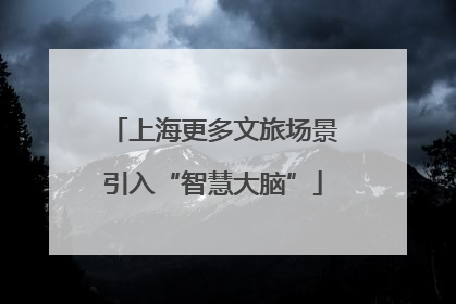 上海更多文旅场景引入“智慧大脑”