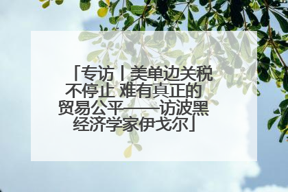 专访丨美单边关税不停止 难有真正的贸易公平——访波黑经济学家伊戈尔
