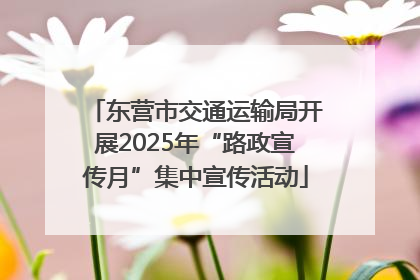 东营市交通运输局开展2025年“路政宣传月”集中宣传活动
