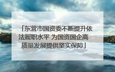 东营市国资委不断提升依法履职水平 为国资国企高质量发展提供坚实保障