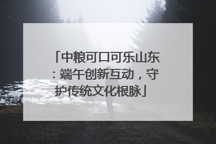 中粮可口可乐山东：端午创新互动，守护传统文化根脉