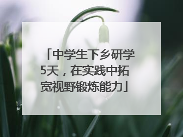 中学生下乡研学5天，在实践中拓宽视野锻炼能力