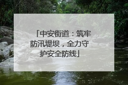 中安街道：筑牢防汛堤坝，全力守护安全防线