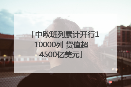 中欧班列累计开行110000列 货值超4500亿美元