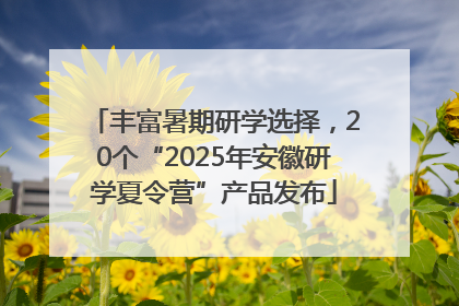 丰富暑期研学选择，20个“2025年安徽研学夏令营”产品发布