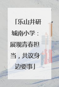 乐山井研城南小学：展现青春担当，共议身边要事