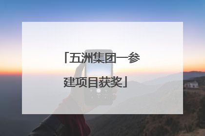 五洲集团一参建项目获奖