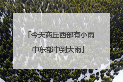 今天商丘西部有小雨 中东部中到大雨