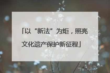以“新法”为炬，照亮文化遗产保护新征程