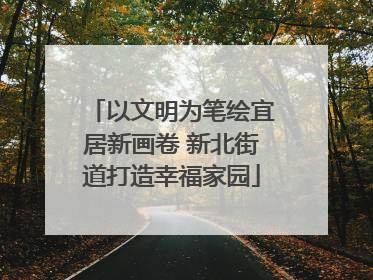 以文明为笔绘宜居新画卷 新北街道打造幸福家园