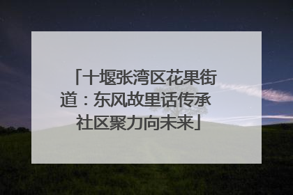 十堰张湾区花果街道：东风故里话传承 社区聚力向未来