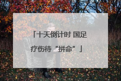 十天倒计时 国足疗伤待“拼命”
