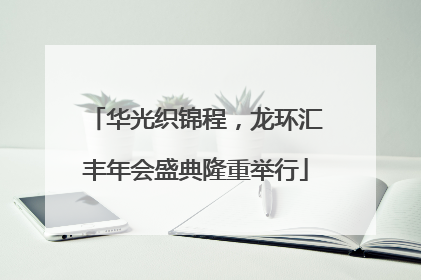 华光织锦程，龙环汇丰年会盛典隆重举行