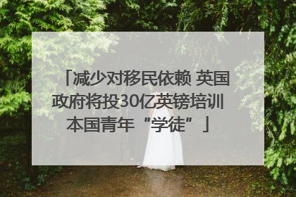 减少对移民依赖 英国政府将投30亿英镑培训本国青年“学徒”