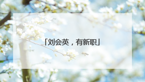 刘会英，有新职