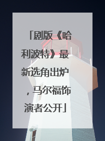 剧版《哈利波特》最新选角出炉，马尔福饰演者公开