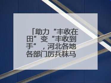 助力“丰收在田”变“丰收到手”，河北各地各部门厉兵秣马迎战“三夏”