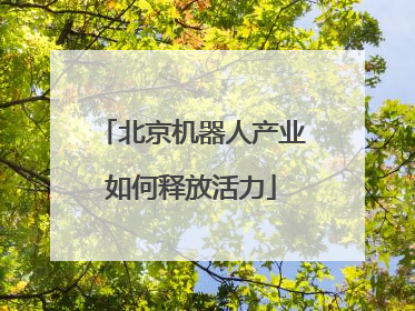 北京机器人产业如何释放活力