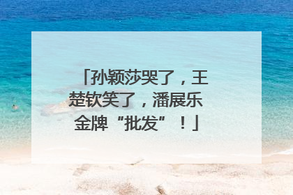 孙颖莎哭了，王楚钦笑了，潘展乐金牌“批发”！