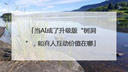 当AI成了升级版“树洞”，和真人互动价值在哪