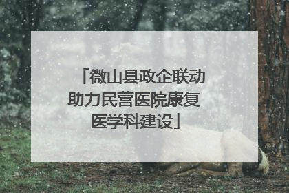 微山县政企联动助力民营医院康复医学科建设