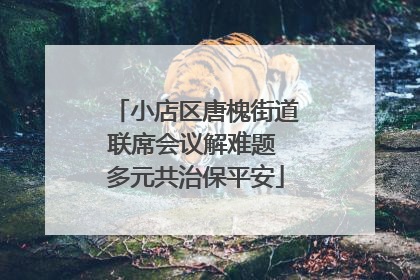 小店区唐槐街道联席会议解难题 多元共治保平安
