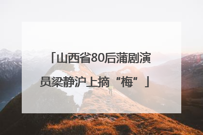 山西省80后蒲剧演员梁静沪上摘“梅”
